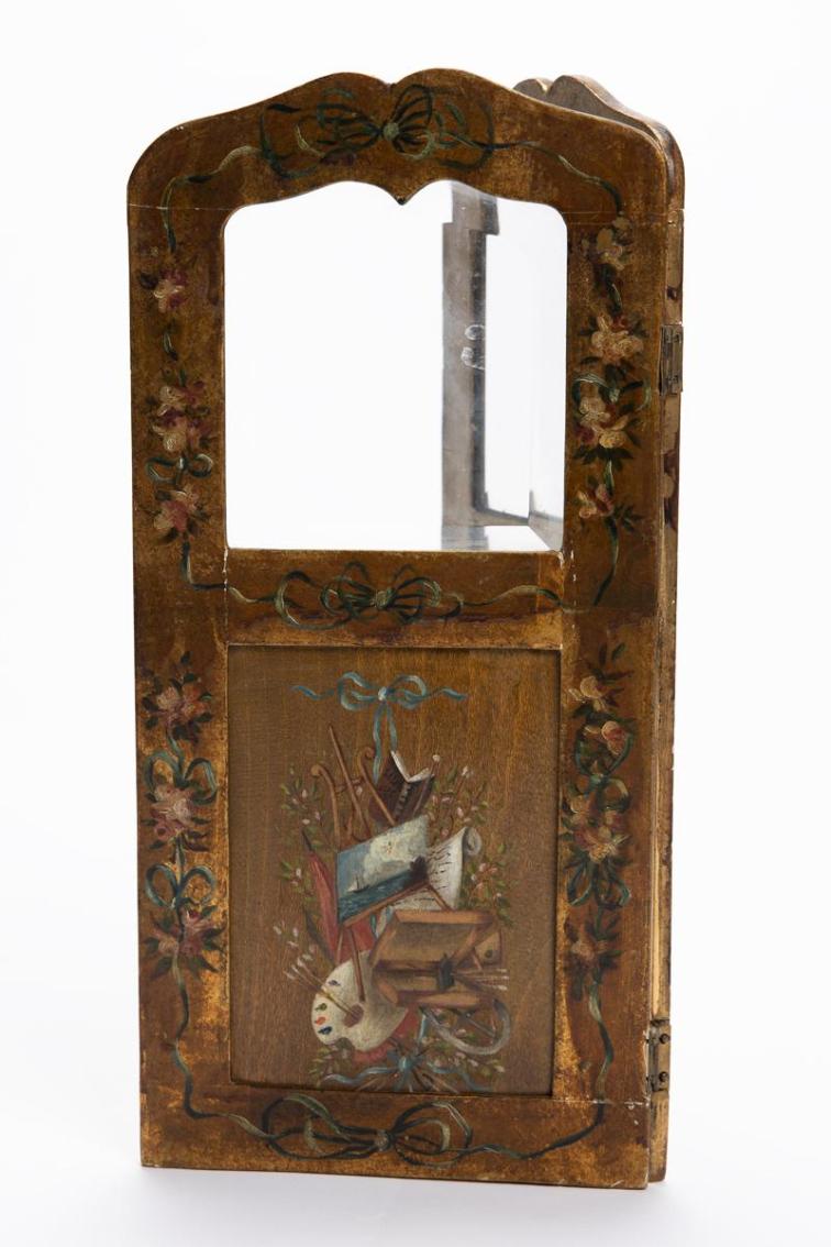 Folding Screen with Hand Painted Scenes