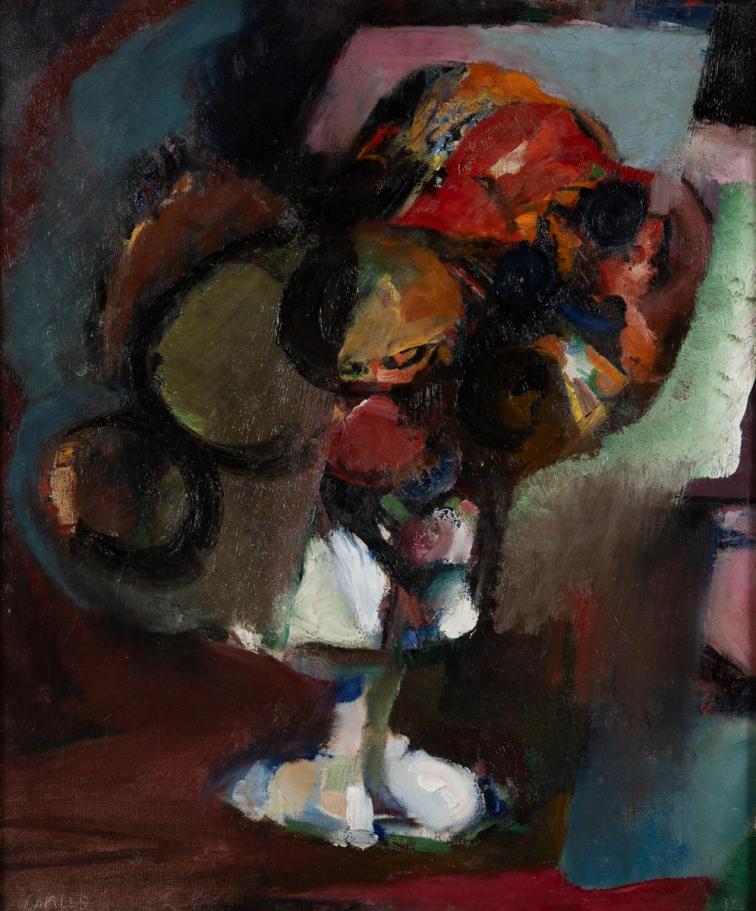 Abstract Still Life (also titled Flowers in Ironstone Compote)