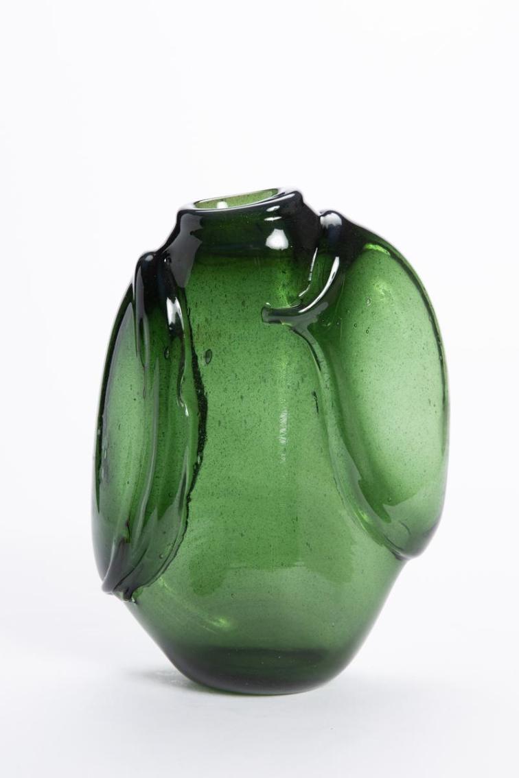 Green Vase with Wings