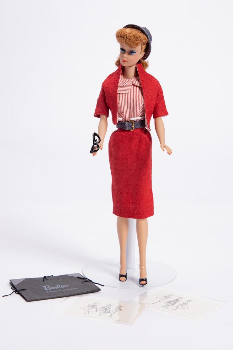 Titian Ponytail Barbie in "Busy Gal" ensemble