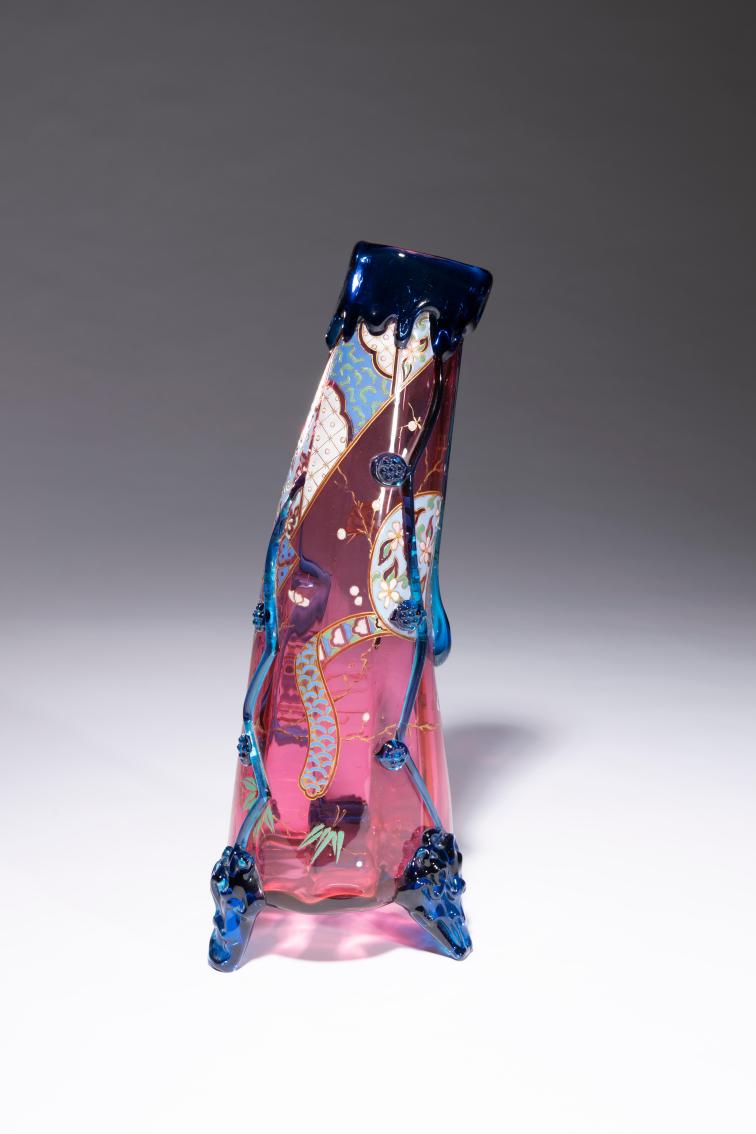 Japonisme Tripod Vase with Serpents