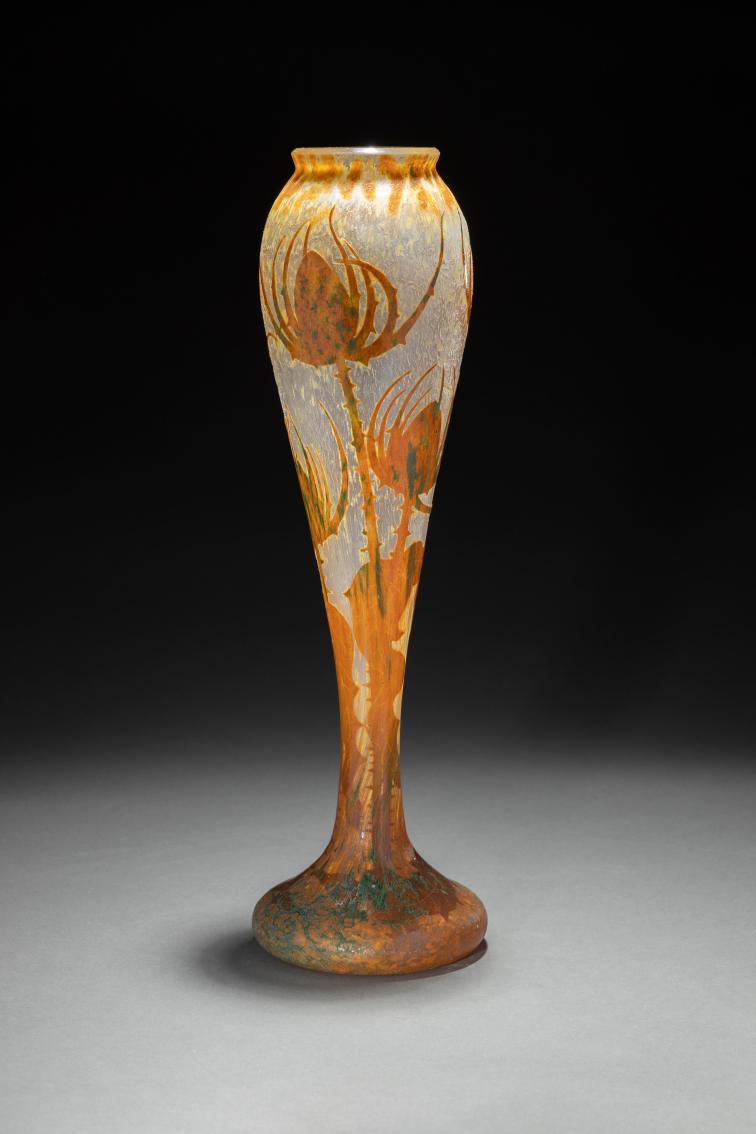 Cameo Vase with Thistles