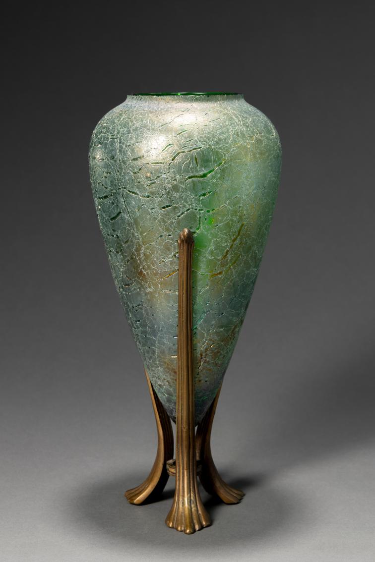 Vase in Brass Stand