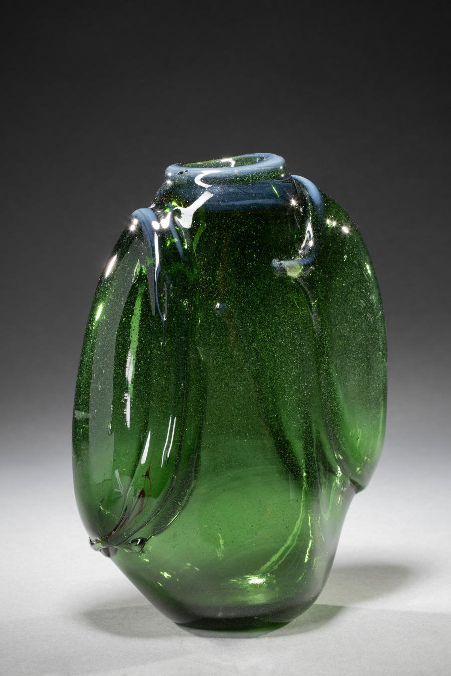 Green Vase with Wings