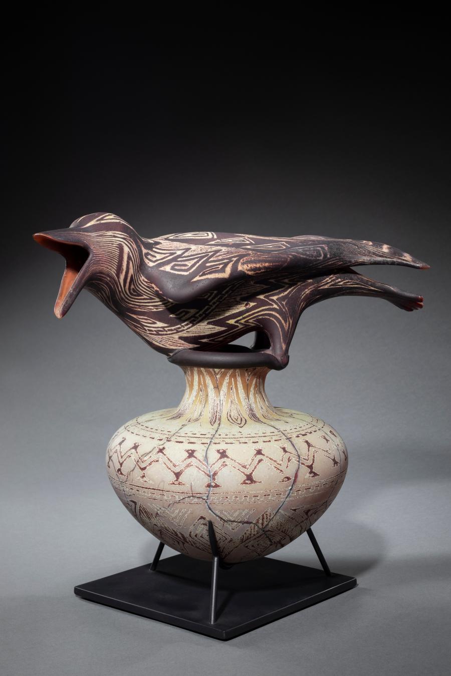 Anasazi Raven and Pot