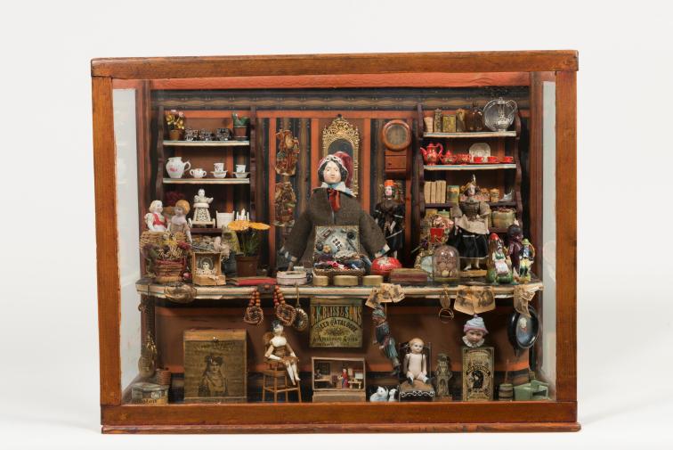 Miniature Store with Housewares, Toys, Dolls and Notions